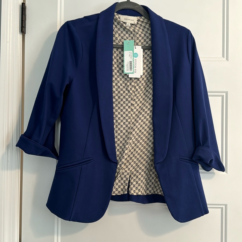 NWT Stitch Fix Skies are Blue knit blazer. Blue, Women’s Small